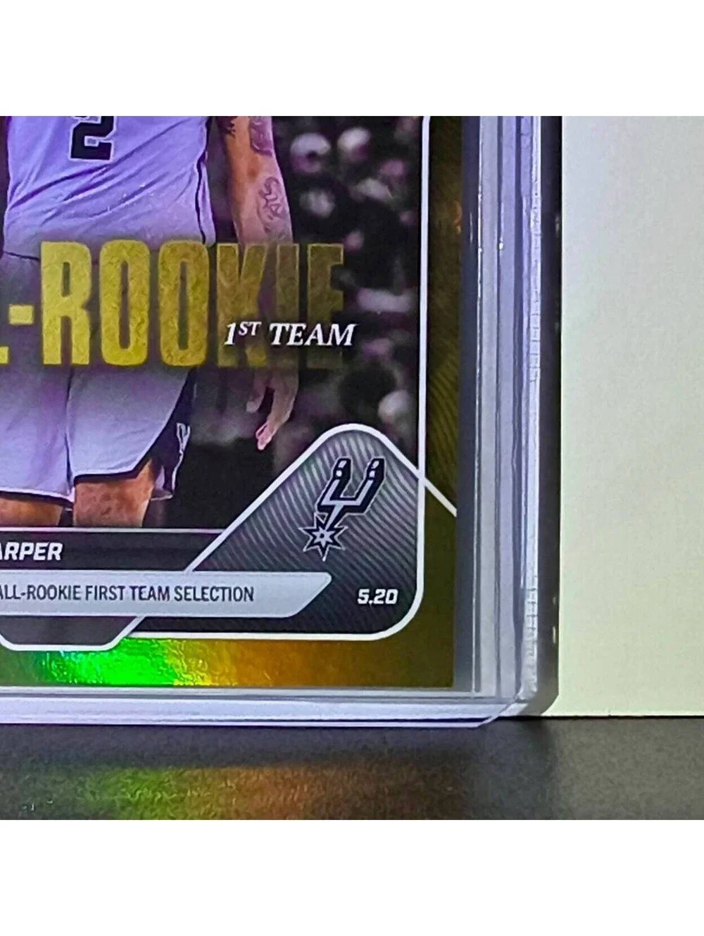 Dylan Harper Rookie 2025-26 Topps Now NBA All-Rookie 1st Team 34/50 Gold Spurs